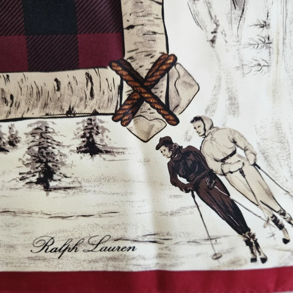 Rare Vintage Ralph Lauren Silk Scarf 35